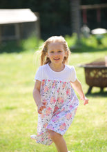 Load image into Gallery viewer, Pink Floral Cotton Short Sleeve Nightgown