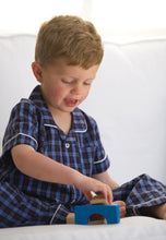 Load image into Gallery viewer, Summer Cotton Navy Check Traditional Pyjamas for Boys