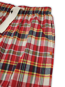 Unisex 'Pentlow' Red Brushed Check Pyjama Trouser
