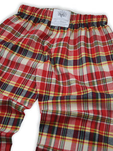 Unisex 'Pentlow' Red Brushed Check Pyjama Trouser