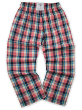 Load image into Gallery viewer, Unisex &#39;Quinn&#39; Coral Brushed Check Pyjama Lounge Pant