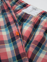 Load image into Gallery viewer, Unisex &#39;Quinn&#39; Coral Brushed Check Pyjama Lounge Pant