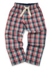 Load image into Gallery viewer, Unisex &#39;Quinn&#39; Coral Brushed Check Pyjama Lounge Pant