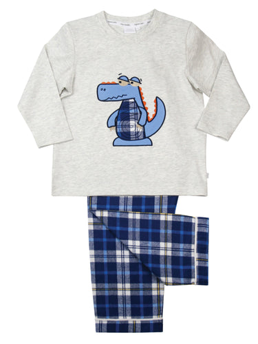 Cute Crocodile Metro Check Boys Pyjamas
