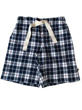 Load image into Gallery viewer, Unisex &#39;Kelby&#39; Navy Check Pyjama Lounge shorts