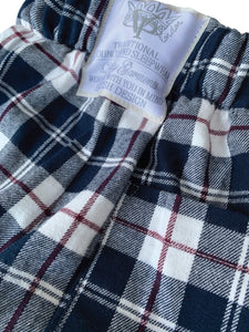 Unisex 'Kelby' Navy Check Pyjama Lounge shorts