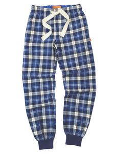 Unisex 'Malone' Blue Check Jogger Style Lounge Pants