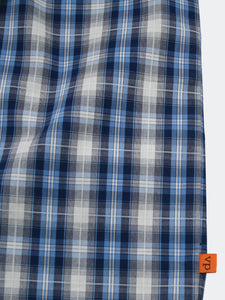 Unisex 'Windsor' Blue Check Summer Lounge Shorts