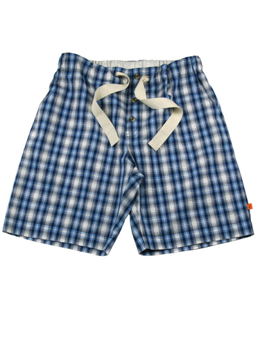 Unisex 'Windsor' Blue Check Summer Lounge Shorts